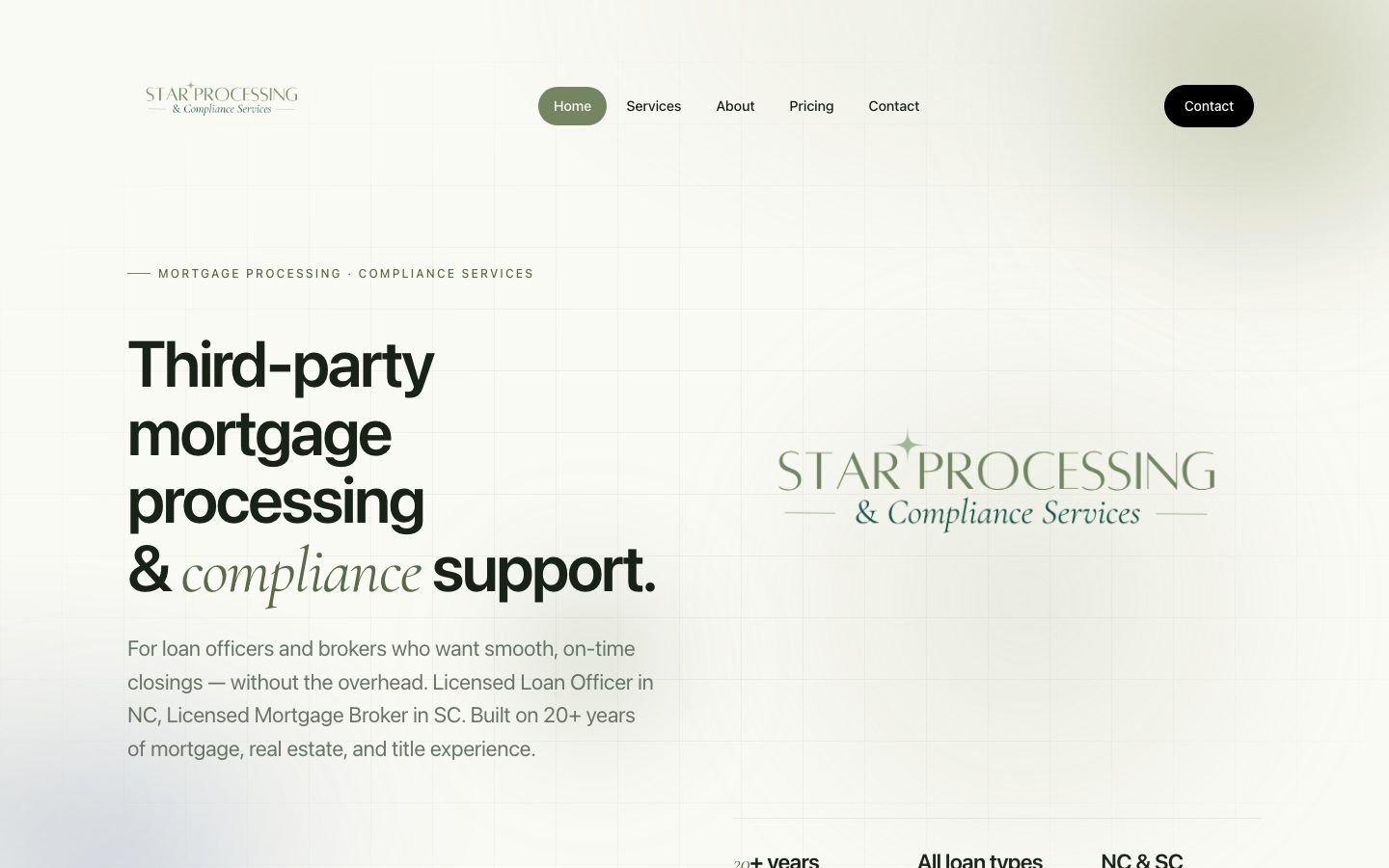 Star Processing website