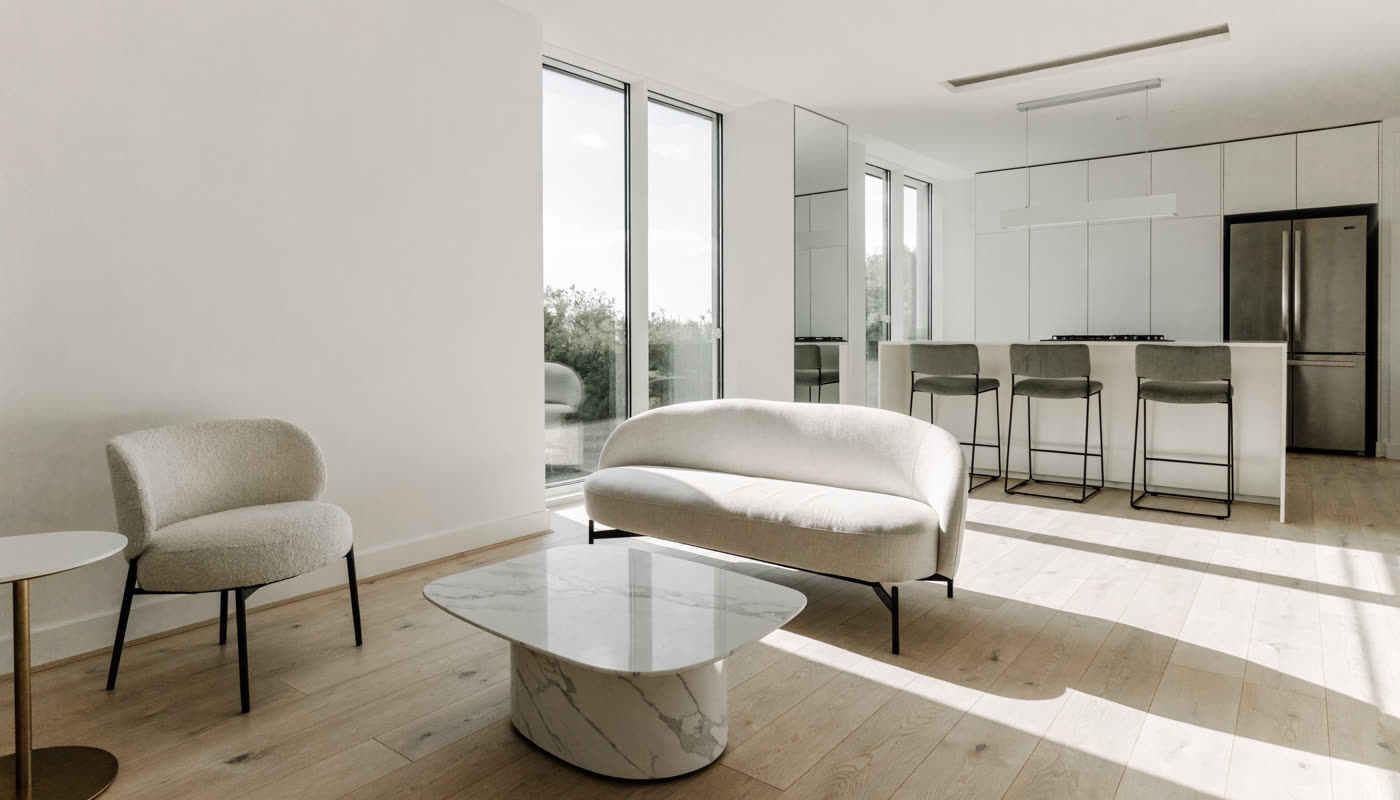 A bright, considered living room