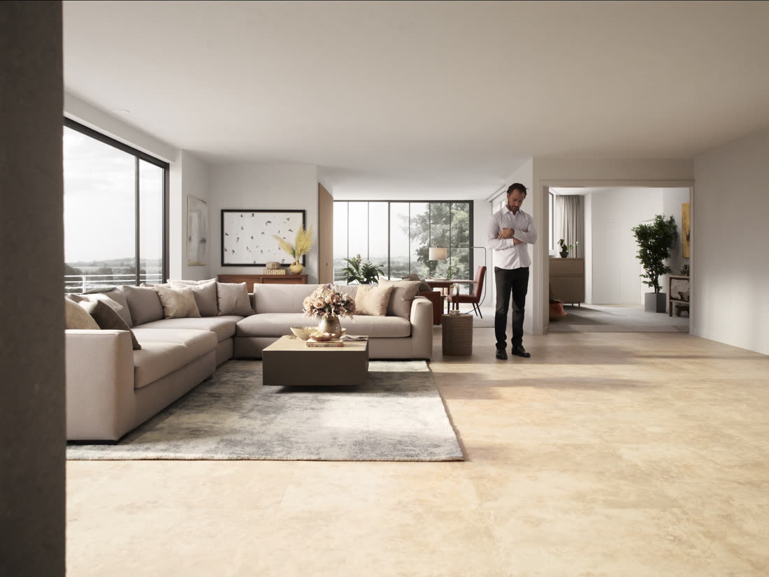 A warm, lived-in living room